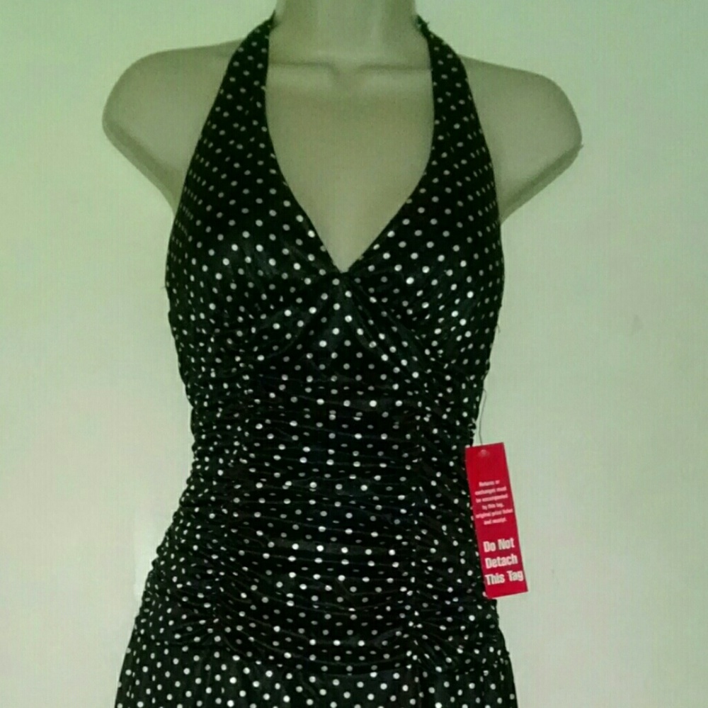 Vintage Polka dot halter top Sexy dress